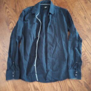 Yd. Navy Blue Button Down Shirt Size Small